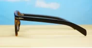 Stratos round black unisex polarised sunglasses wire temples category 3 lenses