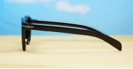 Stratos round black unisex polarised sunglasses wire temples category 3 lenses