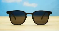 Arlo Black vintage polarised sunglasses super dark lenses UV400