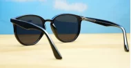 Timoti Black unisex polarised sunglasses black frames dark grey lenses