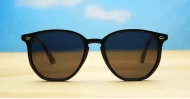 Timoti Black unisex polarised sunglasses black frames dark grey lenses