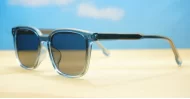 Nutmeg small square vintage TR90 polarised sunglasses lightweight flexible frames