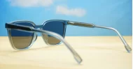 Nutmeg small square vintage TR90 polarised sunglasses lightweight flexible frames