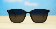 Nutmeg small square vintage TR90 polarised sunglasses lightweight flexible frames