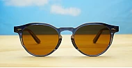 Classic tortoise round UV400 sunglasses with silver accents and dark brown lenses
