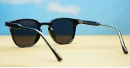 Arlo Black vintage polarised sunglasses super dark lenses UV400