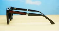 Kahu chunky round polarised sunglasses colour pinstripe temples unisex