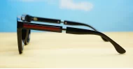  Kahu chunky round polarised sunglasses colour pinstripe temples unisex
