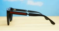  Kahu chunky round polarised sunglasses colour pinstripe temples unisex
