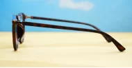 Round tortoise computer glasses with gold detailing and inner core wire temples