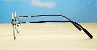 Silver metal round computer glasses with slim thin rim frame