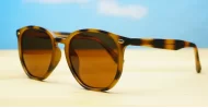 Timoti Tortoise unisex polarised sunglasses classic tortoise frames dark brown lenses