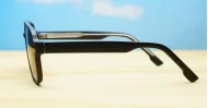 Amigo Black large aviator sunglasses with matte black textured frames dark grey lenses and inner core wire temples