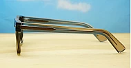 Spike Grey translucent sunglasses with dark grey lenses gold pip detail and inner core wire temples