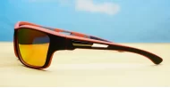 Mason Red men's sports sunglasses with red mirror lenses and matte black soft touch frames