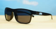 Brock SD men's sports sunglasses with superdark grey lenses and matte black frames