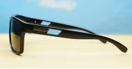 Brock SD men's sports sunglasses with superdark grey lenses and matte black frames