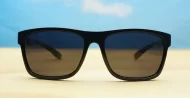 Brock SD men's sports sunglasses with superdark grey lenses and matte black frames