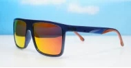 Sports wrap polarised sunglasses with red mirror lenses — Volt Red by iPOP
