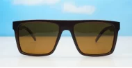  Ryder flat top polarised sunglasses polycarbonate textured temples super dark lenses
