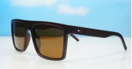  Ryder flat top polarised sunglasses polycarbonate textured temples super dark lenses