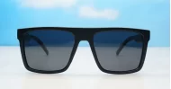  Ryder flat top polarised sunglasses polycarbonate textured temples super dark lenses