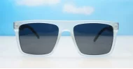 Ryder flat top polarised sunglasses polycarbonate textured temples super dark lenses