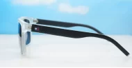  Ryder flat top polarised sunglasses polycarbonate textured temples super dark lenses