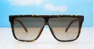  iPOP Jordan SD flat top polarised sunnies in shiny black with super dark lenses