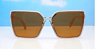iPOP Duchess oversized square polarised sunnies in temple detail