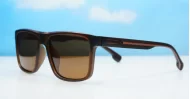 Ridge polarised sunglasses polycarbonate frames metal temple detailing