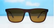 Vex wayfarer polarised sunglasses polycarbonate frames metal temple detailing