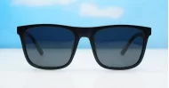 Vex wayfarer polarised sunglasses polycarbonate frames metal temple detailing