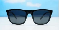 Vex wayfarer polarised sunglasses polycarbonate frames metal temple detailing