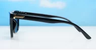 Vex wayfarer polarised sunglasses polycarbonate frames metal temple detailing