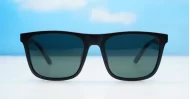 Vex wayfarer polarised sunglasses polycarbonate frames metal temple detailing