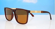  iPOP Leo men's flat top polarised sunnies in with metal temple detail