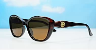 iPOP Maisie polarised soft cat eye sunglasses for women with gold inlay detail