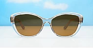 iPOP Maisie polarised soft cat eye sunglasses for women with gold inlay detail