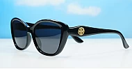 iPOP Maisie polarised soft cat eye sunglasses for women with gold inlay detail