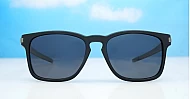 iPOP Nitro matte black square polarised sunnies with red mirror, blue mirror or dark grey lenses