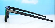 iPOP Nitro matte black square polarised sunnies with red mirror, blue mirror or dark grey lenses