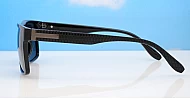 Mariner flat top polarised sunglasses textured temples metal detailing super dark lenses