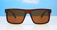 Mariner flat top polarised sunglasses textured temples metal detailing super dark lenses