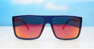 Sports wrap polarised sunglasses with red mirror lenses — Volt Red by iPOP
