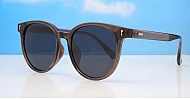 iPOP Vesper large round polarised sunnies in [colour] with gold detail and super dark lenses