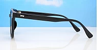 iPOP Vesper large round polarised sunnies in [colour] with gold detail and super dark lenses