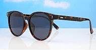 iPOP Vesper large round polarised sunnies in [colour] with gold detail and super dark lenses