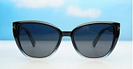 iPOP Juno large polarised cat eye sunglasses for women with gold inlay detail