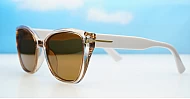 iPOP Juno large polarised cat eye sunglasses for women with gold inlay detail